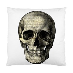 Newspaper Skull Standard Cushion Case (one Side) by Valentinaart