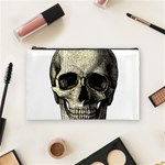 Newspaper skull Cosmetic Bag (Medium)  Front