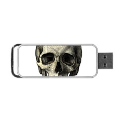 Newspaper Skull Portable Usb Flash (one Side) by Valentinaart