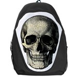 Newspaper skull Backpack Bag Front