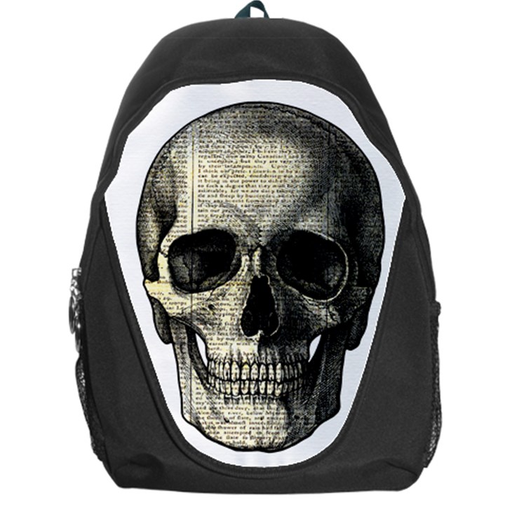 Newspaper skull Backpack Bag