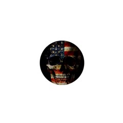 American Flag Skull 1  Mini Magnets by Valentinaart