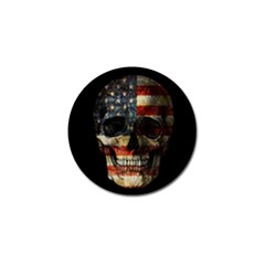 American Flag Skull Golf Ball Marker (4 Pack) by Valentinaart