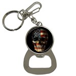 American flag skull Button Necklaces Front