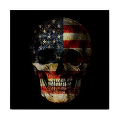 American Flag Skull Face Towel by Valentinaart