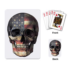 American Flag Skull Playing Card by Valentinaart