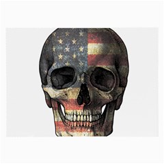 American Flag Skull Large Glasses Cloth by Valentinaart