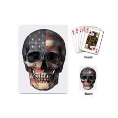 American Flag Skull Playing Cards (mini)  by Valentinaart