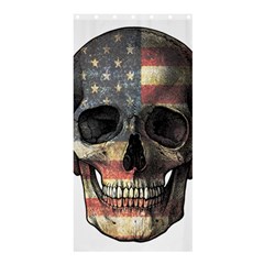 American Flag Skull Shower Curtain 36  X 72  (stall)  by Valentinaart