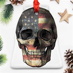 American Flag Skull Ornament (bell) by Valentinaart