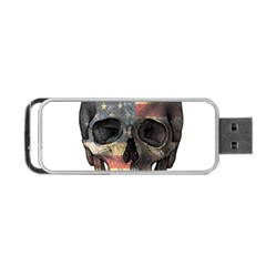 American Flag Skull Portable Usb Flash (one Side) by Valentinaart