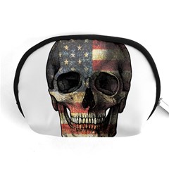 American Flag Skull Accessory Pouches (medium)  by Valentinaart