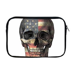 American Flag Skull Apple Macbook Pro 17  Zipper Case by Valentinaart