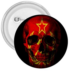 Russian Flag Skull 3  Buttons by Valentinaart