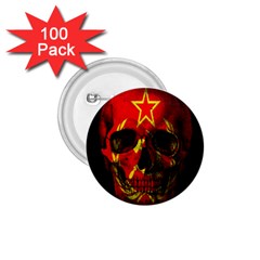 Russian Flag Skull 1 75  Buttons (100 Pack)  by Valentinaart