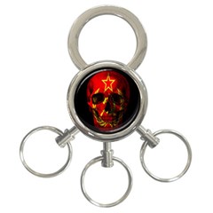 Russian Flag Skull 3-ring Key Chains by Valentinaart