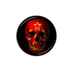 Russian Flag Skull Hat Clip Ball Marker