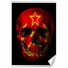 Russian Flag Skull Canvas 20  X 30   by Valentinaart