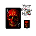 Russian flag skull Playing Cards 54 (Mini)  Front - Spade4