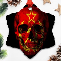 Russian Flag Skull Ornament (snowflake) by Valentinaart