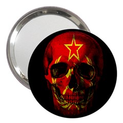 Russian Flag Skull 3  Handbag Mirrors by Valentinaart