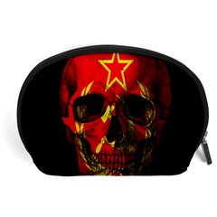 Russian Flag Skull Accessory Pouches (large)  by Valentinaart