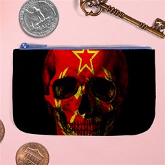 Russian Flag Skull Large Coin Purse by Valentinaart