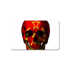 Russian Flag Skull Magnet (name Card) by Valentinaart