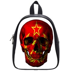 Russian Flag Skull School Bags (small)  by Valentinaart