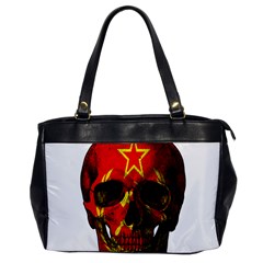 Russian Flag Skull Office Handbags by Valentinaart