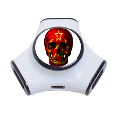 Russian Flag Skull 3-port Usb Hub by Valentinaart