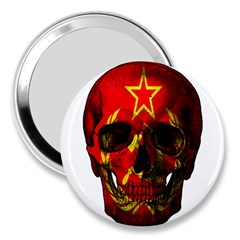 Russian Flag Skull 3  Handbag Mirrors