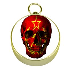 Russian Flag Skull Gold Compasses by Valentinaart