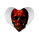 Russian flag skull Standard 16  Premium Flano Heart Shape Cushions Back