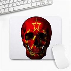 Russian Flag Skull Large Mousepads by Valentinaart