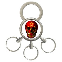 Russian Flag Skull 3-ring Key Chains by Valentinaart