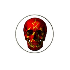 Russian Flag Skull Hat Clip Ball Marker