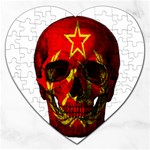 Russian flag skull Jigsaw Puzzle (Heart) Front