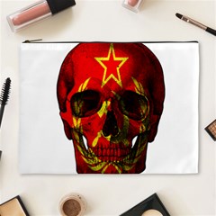 Russian Flag Skull Cosmetic Bag (xl) by Valentinaart