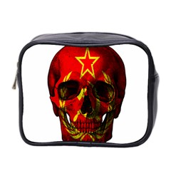 Russian Flag Skull Mini Toiletries Bag 2-side by Valentinaart