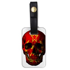 Russian Flag Skull Luggage Tags (one Side)  by Valentinaart