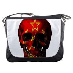 Russian Flag Skull Messenger Bags by Valentinaart