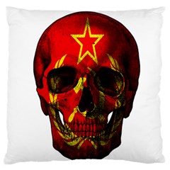 Russian Flag Skull Large Cushion Case (one Side) by Valentinaart