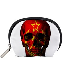 Russian Flag Skull Accessory Pouches (small)  by Valentinaart