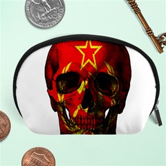 Russian Flag Skull Accessory Pouches (large)  by Valentinaart