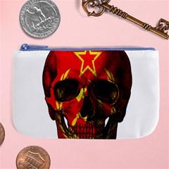 Russian Flag Skull Large Coin Purse by Valentinaart