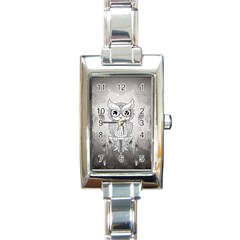 Wonderful Owl, Mandala Design Rectangle Italian Charm Watch by FantasyWorld7