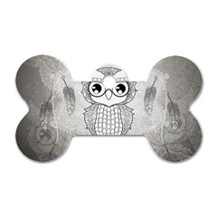 Wonderful Owl, Mandala Design Dog Tag Bone (one Side) by FantasyWorld7