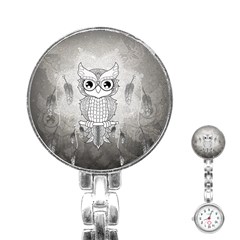 Wonderful Owl, Mandala Design Stainless Steel Nurses Watch by FantasyWorld7