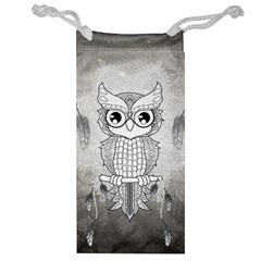 Wonderful Owl, Mandala Design Jewelry Bag by FantasyWorld7